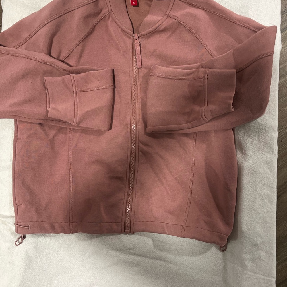 Guess Taupe Zip-Up Jacket